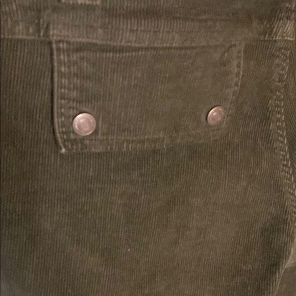 Benetton Women's Green corduroy pants dark green size small 4-6 (tag 38) - Picture 6 of 8